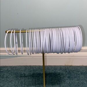 Set of 54 Off White Bangle Bracelets